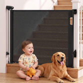 Keezi Keezi 140cm Retractable Baby Safety Gate
