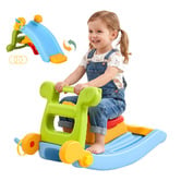 Keezi Keezi 2-in-1 Rocker &amp; Slide Playset with Ring Toss