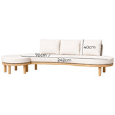 Bama by Hartman 4 Seater Bowen Acacia Wood Outdoor Lounge Set