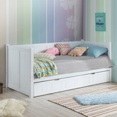 Western Designs Hamptons White Single Wooden Daybed with Trundle