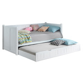 Western Designs Hamptons White Single Wooden Daybed with Trundle