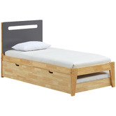 Western Designs Natural &amp; Charcoal Casla Bed Frame with Trundle