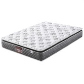 Western Designs Oat White Atlanta Upholstered Double Bed with Storage &amp; Mattress