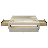 Western Designs Oat White Forest Hill Queen Bed with Underbed Drawers
