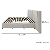 Western Designs Oat White Alhambra Upholstery King Bed