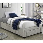 Western Designs Oat White Astro Storage Bed Base