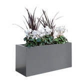 Garden Emporium 30cm Willow Galvanised Steel Box Planter