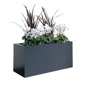 Garden Emporium 30cm Willow Galvanised Steel Box Planter