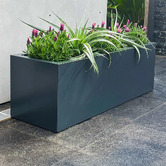 Garden Emporium 30cm Willow Galvanised Steel Box Planter