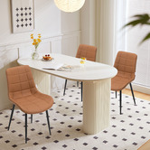 Haven Cove Furniture Keat Faux Leather Dining Chairs