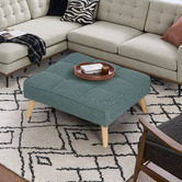 Haven Cove Furniture Azi Linen Ottoman