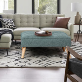 Haven Cove Furniture Azi Linen Ottoman