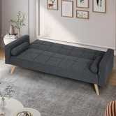 Haven Cove Furniture Kash 3 Seater Linen Double Sofa Bed