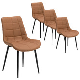 Haven Cove Furniture Keat Faux Leather Dining Chairs