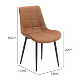Haven Cove Furniture Keat Faux Leather Dining Chairs