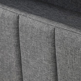 Haven Cove Furniture Grey Lusamine Linen Queen Bed with LED &amp; Charging Station