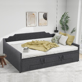 Haven Cove Furniture Deidara Queen Daybed with Trundle &amp; Storage