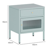Haven Cove Furniture Hewitt 1 Drawer &amp; 1 Door Bedside Table