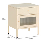 Haven Cove Furniture Hewitt 1 Drawer &amp; 1 Door Bedside Table