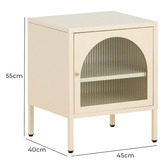 Haven Cove Furniture Chloe 1 Door Fluted Bedside Table