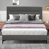 Haven Cove Furniture Emelia Upholstered Queen Platform Bed