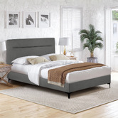 Haven Cove Furniture Emelia Upholstered Queen Platform Bed