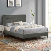 Haven Cove Furniture Emelia Upholstered Queen Platform Bed