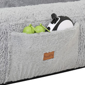 Haven Cove Furniture Grey Brady Inflatable Faux Fur Dog Bed