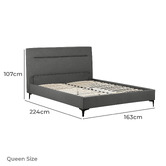 Haven Cove Furniture Emelia Upholstered Queen Platform Bed