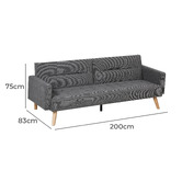 Haven Cove Furniture Hudson 3 Seater Sofa Bed
