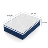 Haven Cove Furniture 35cm Medium Zephyr Hybrid Euro Top Mattress