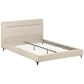Haven Cove Furniture Emelia Upholstered Queen Platform Bed