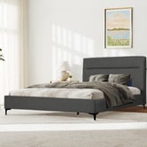 Haven Cove Furniture Emelia Upholstered Queen Platform Bed