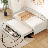Haven Cove Furniture Deidara Queen Daybed with Trundle &amp; Storage