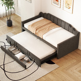 Haven Cove Furniture Deidara Queen Daybed with Trundle &amp; Storage