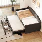 Haven Cove Furniture Deidara Queen Daybed with Trundle &amp; Storage