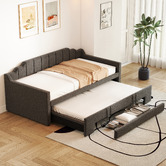 Haven Cove Furniture Deidara Queen Daybed with Trundle &amp; Storage