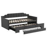 Haven Cove Furniture Deidara Queen Daybed with Trundle &amp; Storage