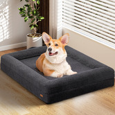 Haven Cove Furniture Arion Orthopedic Teddy Fleece Calming Dog Bed
