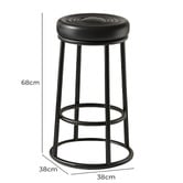 Haven Cove Furniture 68cm Zora Faux Leather Bar Stool