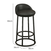 Haven Cove Furniture 68cm Yanna Faux Leather Bar Stool