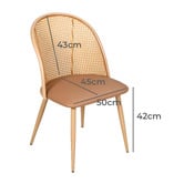 Haven Cove Furniture Lathen Faux Leather Dining Chairs