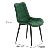 Haven Cove Furniture Keat Velvet Dining Chairs