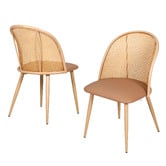 Haven Cove Furniture Lathen Faux Leather Dining Chairs