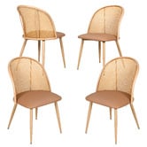 Haven Cove Furniture Lathen Faux Leather Dining Chairs