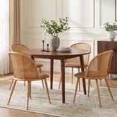 Haven Cove Furniture Lathen Faux Leather Dining Chairs