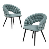 Haven Cove Furniture Merlene Dutch Velvet Dining Chairs