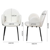 Haven Cove Furniture Stetson Sherpa Dining Chairs
