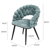 Haven Cove Furniture Merlene Dutch Velvet Dining Chairs