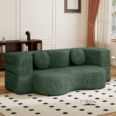 Haven Cove Furniture Arthur 3 Seater Chenille Compressed Sofa Bed